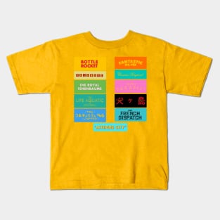 Wes Anderson Movies Kids T-Shirt